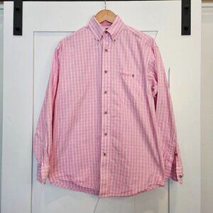 Wrangler Shirt Large Pink Check, Tough Enough To Wear Pink Breast Cancer